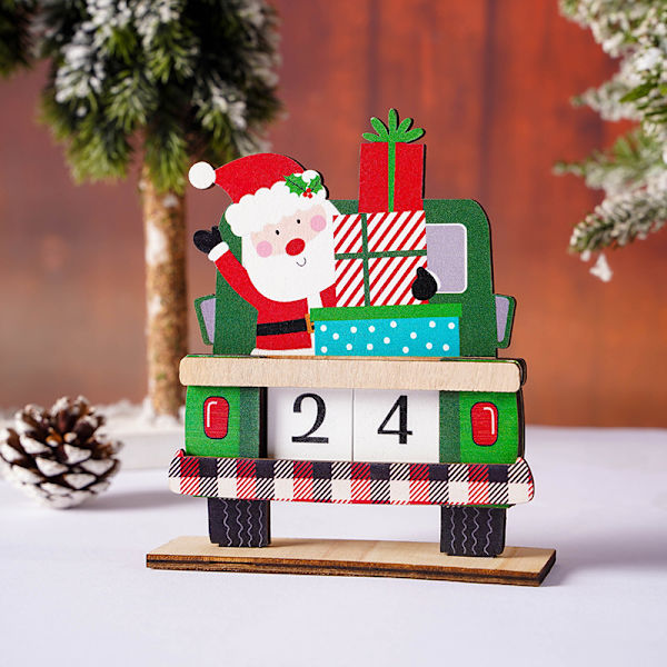 2 stk Julepynt Trebil Santa Kalender, Malt