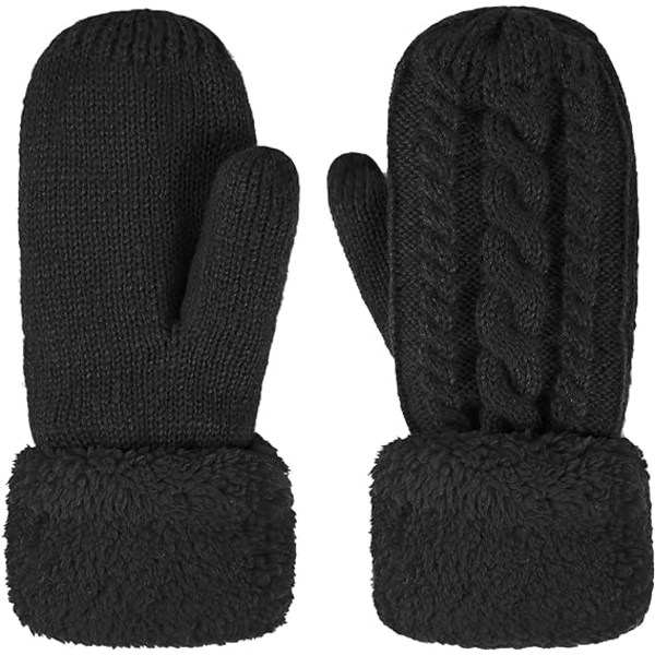 Women Winter Wool Mitten Gloves, Winter Warm Thick Gloves, Gift f