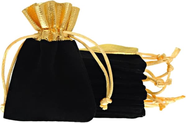 20 st Burlap Smyckespåsar Smyckespåse Dragkedja Säck, B