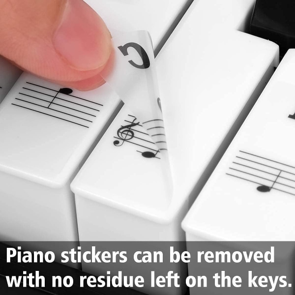 3 sett med svart og hvitt 88-tangenter 61-tangenter 54-tangenter transparent piano