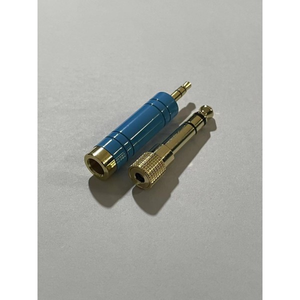 Helkoppar 3,5 varv 6,5 mm ljudadapter hörlurar mikrofon högtalare jum