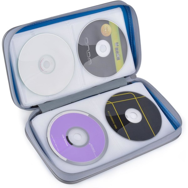 1 bit blå CD- case, 80-pack kapacitet hårdplast CD DVD-skiva S