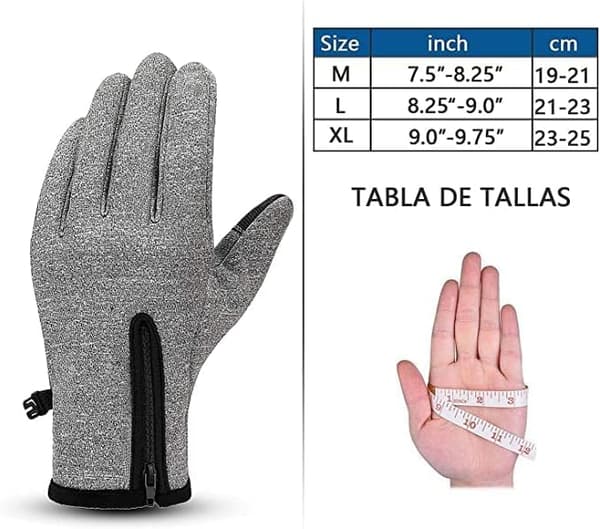 Vinterhandskar, Varma Taktila Halksäkra Supermjuka Kni