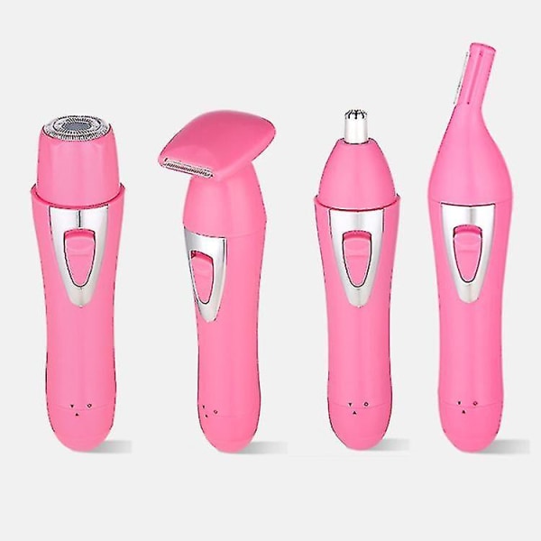 1 Styk (Pink) Elektrisk Skraber, 4 i 1 Trimmer, USB Opladbar