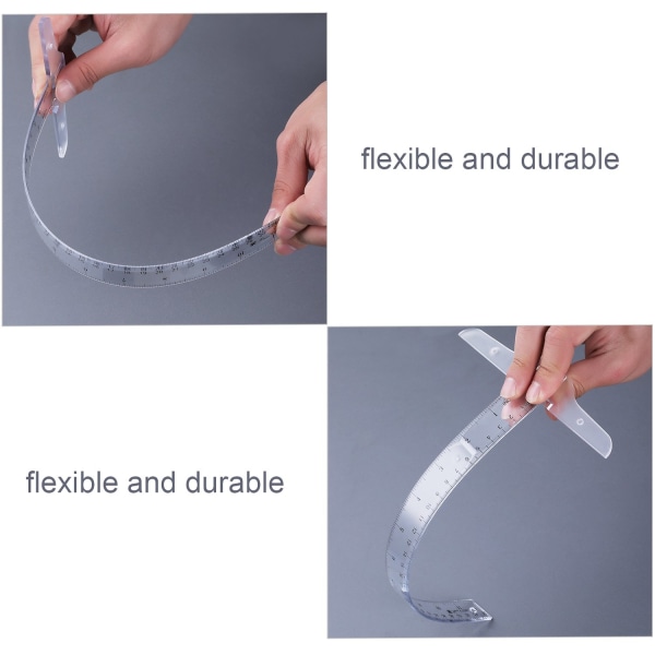 12 Inch/ 30 cm T-Square Junior Plastic T-lineal Transparent til Dr