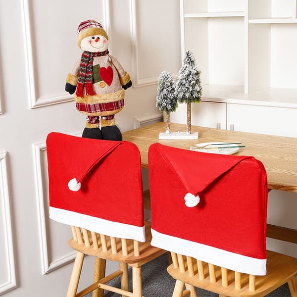 2 st juldekorationer julstolsöverdrag non-woven cha