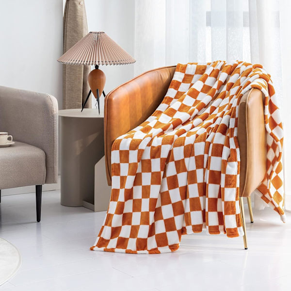 Buffalo Plaid Fleece-teppe (70*140cm) - Rutete Flanell-teppe DXGHC