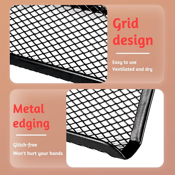 8 stk. Sort Metal Visitkort Holder Åben Design Visitkort