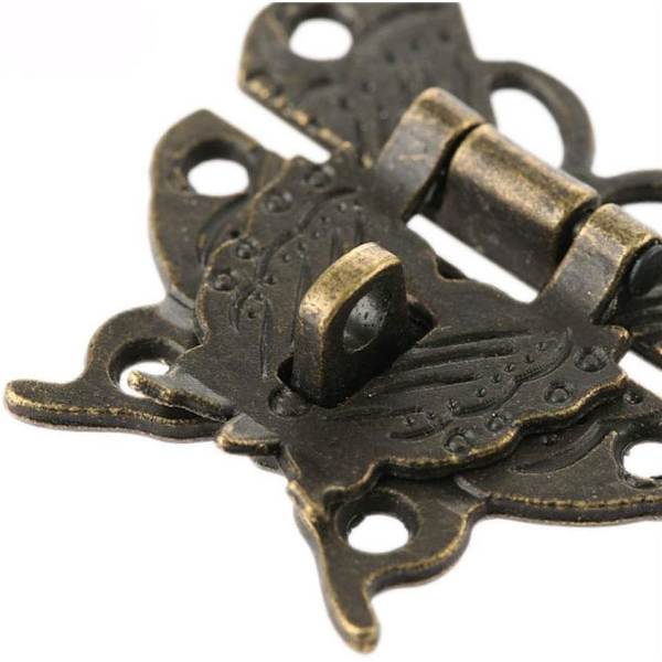 Antikt Stil Spänne Vintage Spännen Hasp Spänne Lås Spänne Fjäril