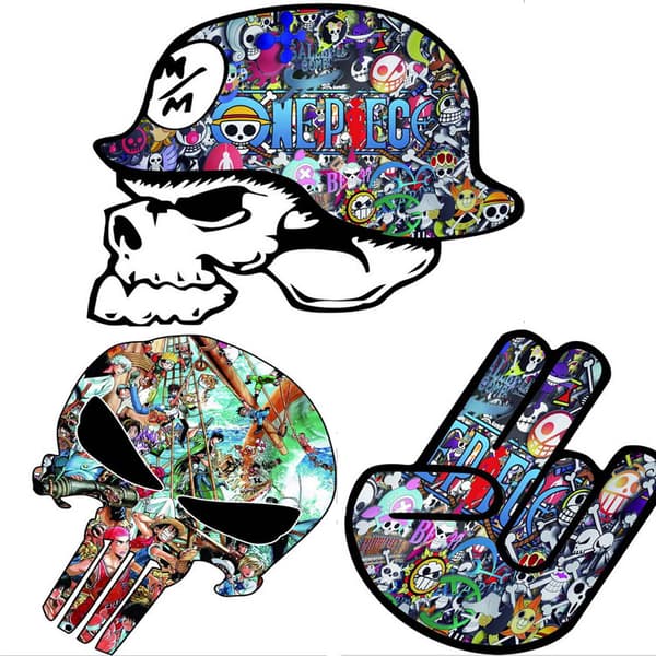 3 stk. Bilsticker Motorcykel Graffiti Stickers