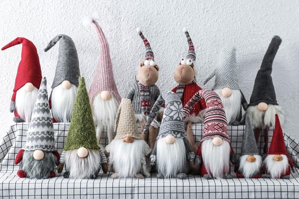 Julegnom Håndlavet Svensk Tomte, Julemandsnisse Dekoration Eller