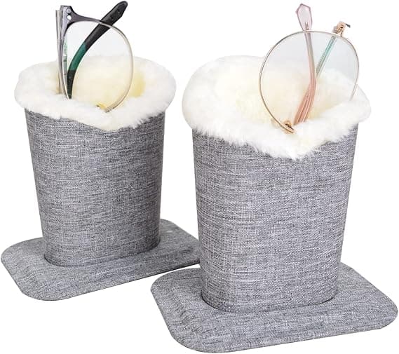 2-pack Plåsterfodrad Glasögonhållare Stativ Skyddande Glasögon