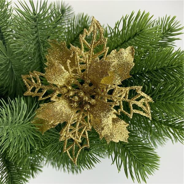 10 stk. Festlige Juleløg med Udskårne Blomster Juletræ