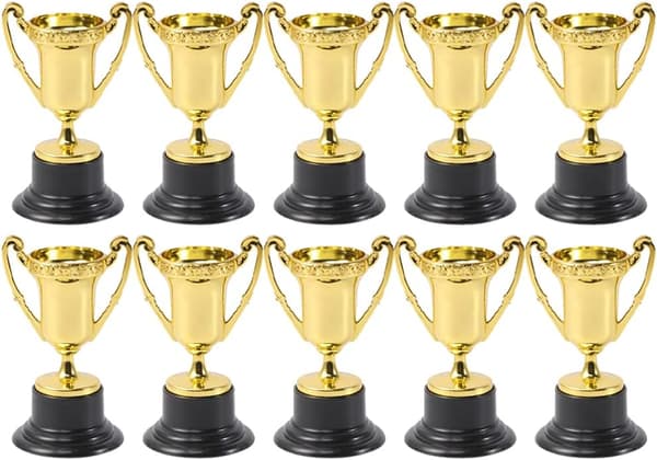 10 st Mini Vinnare Prispokaler Belöningar Priser Plast Pokal Mod