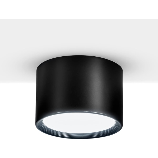 LED Loftlampe Sort Kold Hvid 6000K 12W Spotlys Ce
