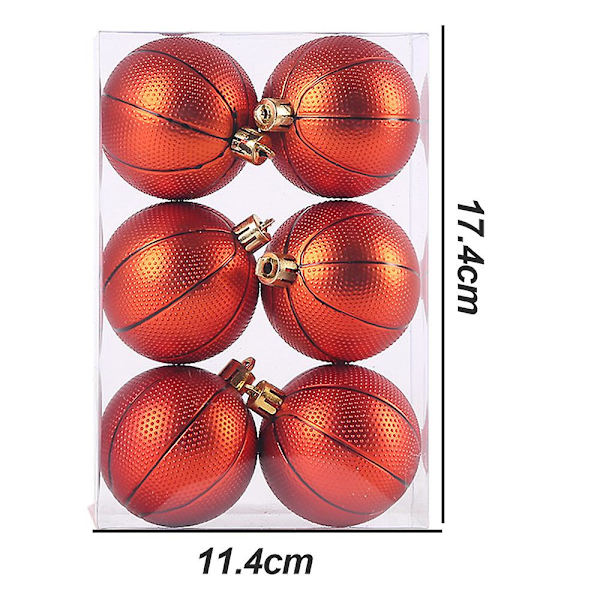 6cm Julbasketboll Juldekorationsskula Julgran