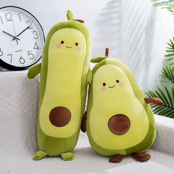 25,6 tum Grön Stor Simulerad Avocado Plysch Leksak Docka Sovande