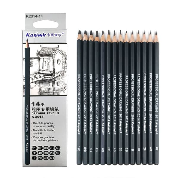 Ritpennor 14st/set 12b, 10b, 8b, 7b, 6b, 5b, 4b, 3b, 2b, B