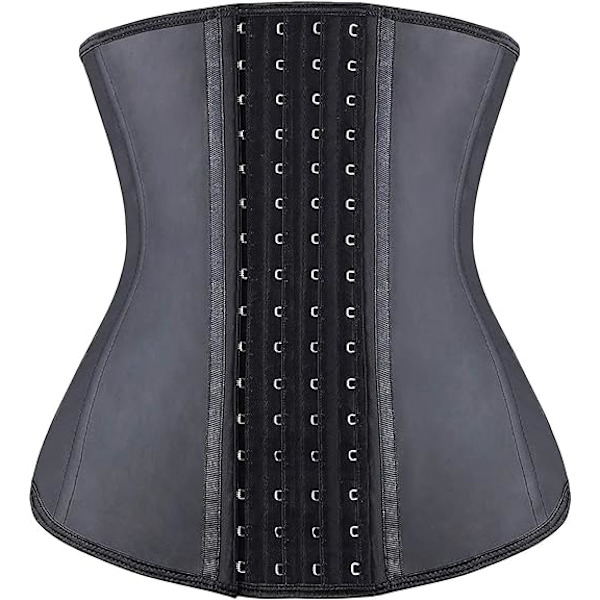 Kvinnors Plat Maga Slankande Fodral 4 Krokar Latex Slankande Korsett