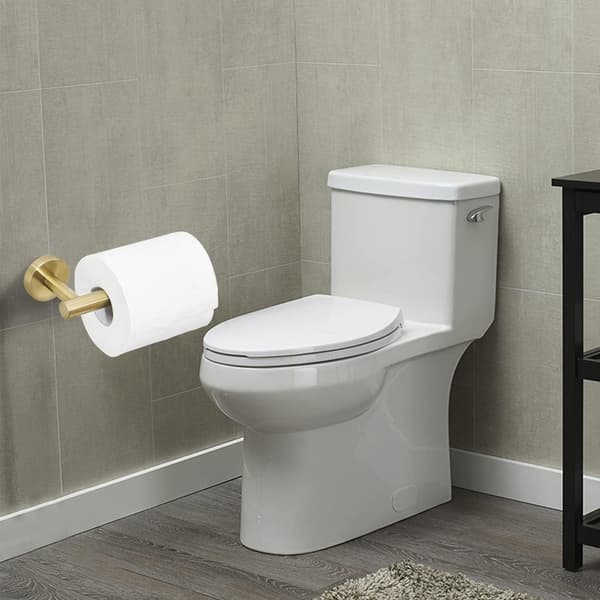 2 stk. Toiletpapirholder Håndklæde Ring Børstet Guld Badeværelse Har