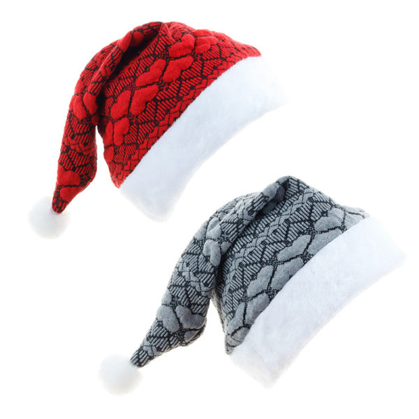 2 knitted plush Christmas hats Christmas hats grow in size per