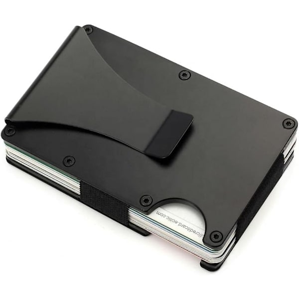 The Ridge Wallet til mænd, tynd pung til mænd - tynd som en skinne, minimalistisk æstetik, rummer op til 12 kort, RFID-sikker,