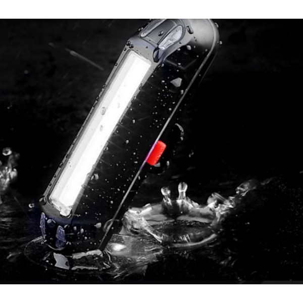 Sykkellys bak USB-lading blinkende tre-farget advarselslys