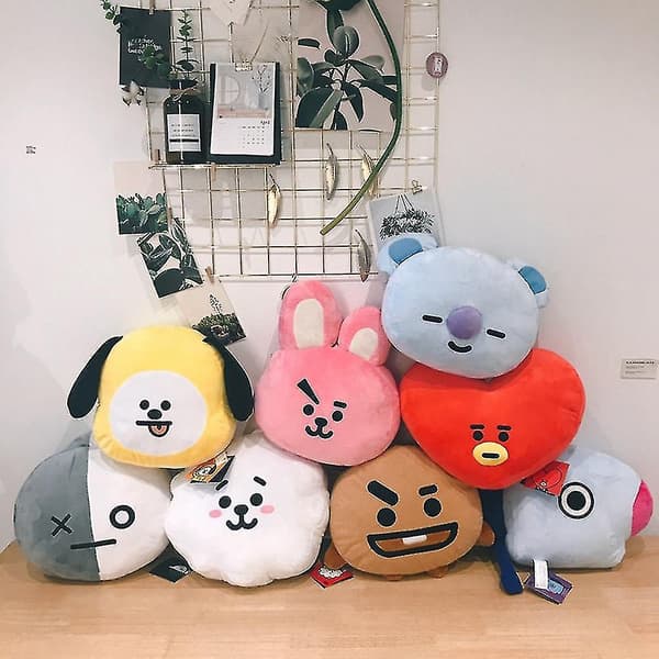 30cm Kpop Bts Bangtan Bt21 Pillow Doll Cushion Plush Toy, C DXGHC