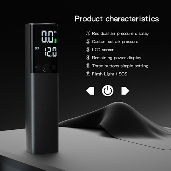 Intelligent digital display luftpump, bärbar mini luftpump DXGHC