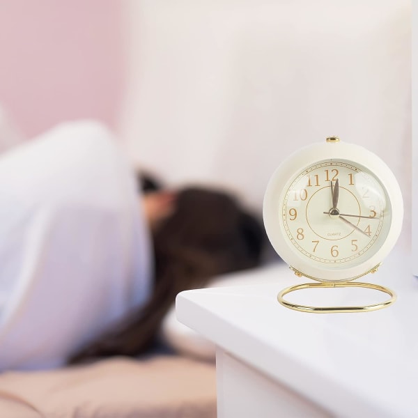 Retro Analog Väckarklocka, Sängbordsklocka med Hög Alarm, Ba