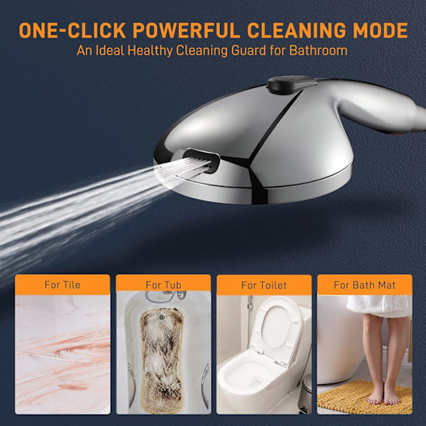 Suihkupää käsisuihkulla - 9 tilaa + Jet Power Wash 4.7\" Sade