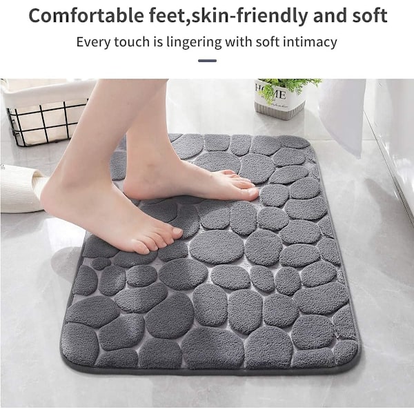Minneskum Badematter Cobblestone Badmatter Super Absorberende B