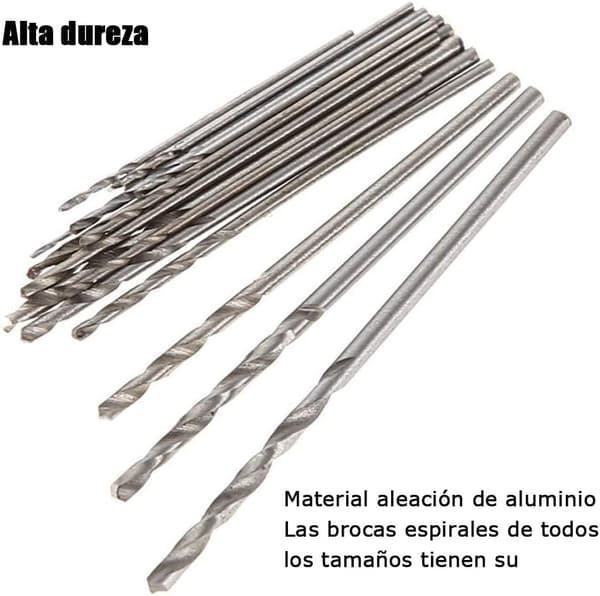 0,3 mm - 1,6 mm HSS Mini Twist Drill Bit Set 20 stk