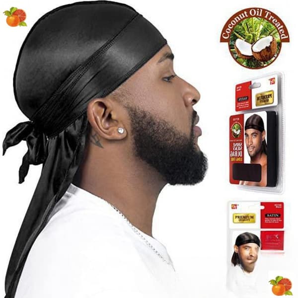 2-pack silkeslen durag för män och kvinnor, premium satin deluxe du-rag