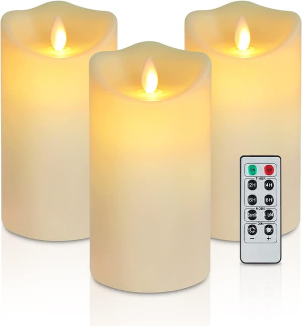 6 tommer x 3 tommer Flammefrie Blinkende Batteridrevne Lys
