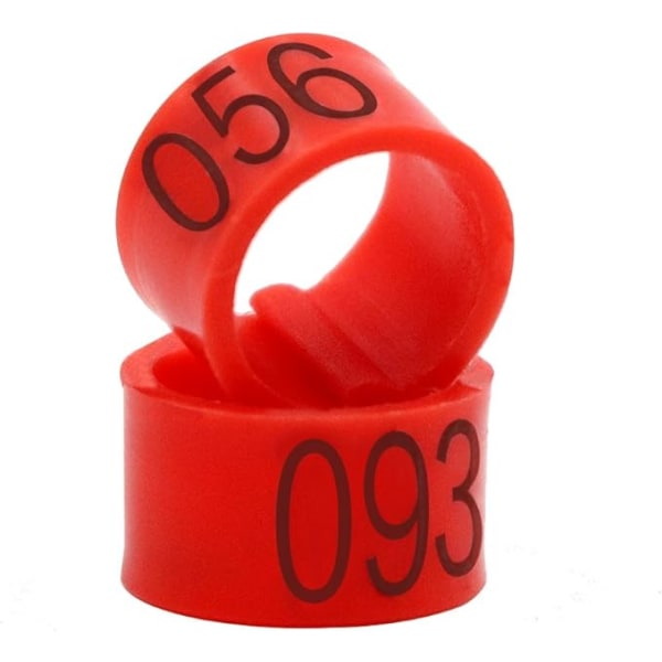 100 stk./pose 20MM 001-100 Nummererede Plastik Fjerkræ Multifarvet DXGHC