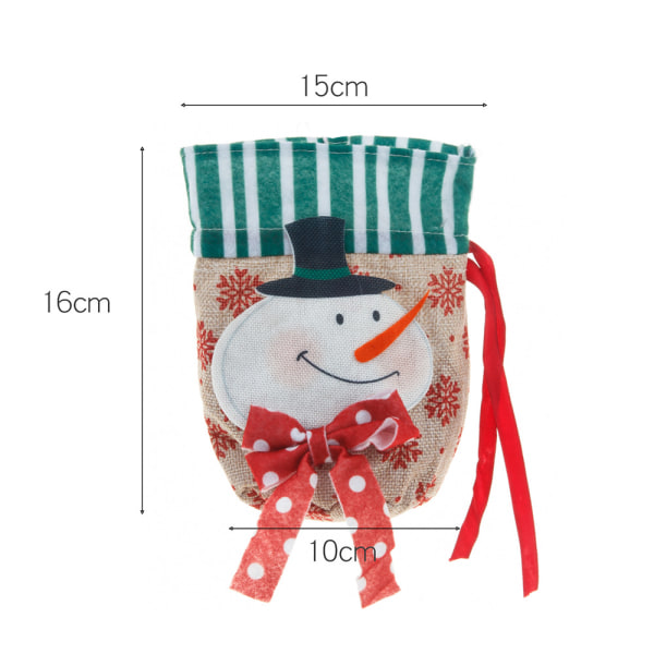 2 st juläpple canvas rekvisita tecknad tomte snögubbe
