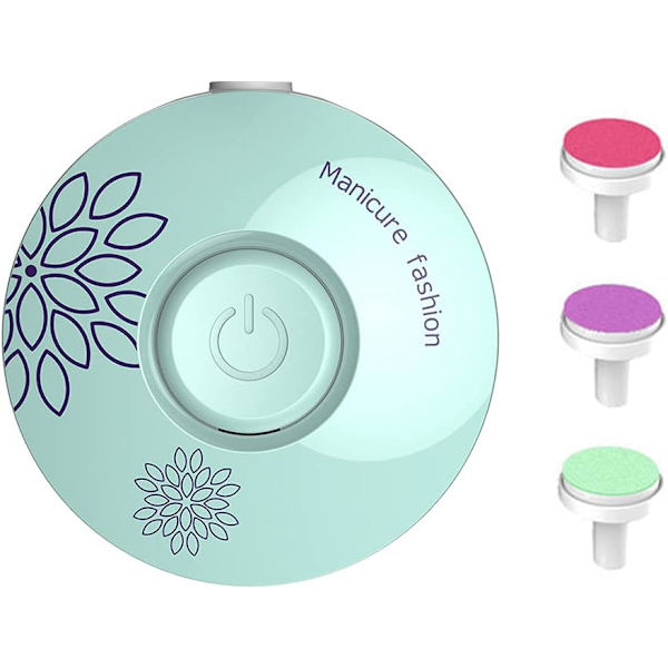 Elektrisk Baby Nagelfil, Grön, Batteridriven Nagelklippare för