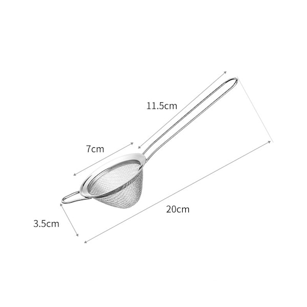 Konisk Sil, Rostfritt Stål, Silver, 7 cm