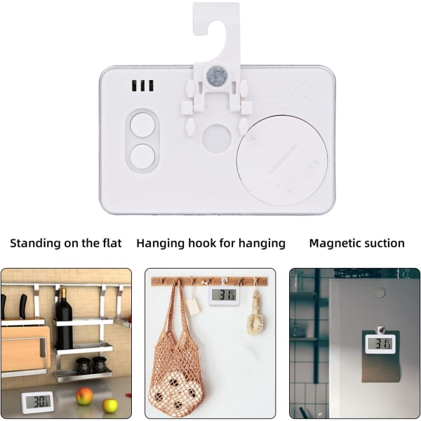 3X Kylskåpstermometer Digital Termometer Frys Termometer Ref
