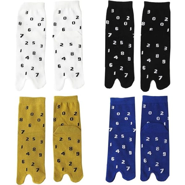 Flip-Flop-strumpor Split Toe Tabi-strumpor Ninja Geta-strumpor 4-par