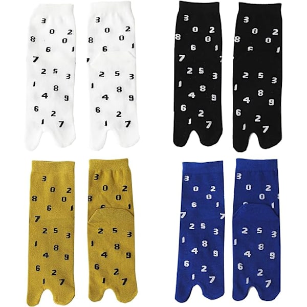 Flip-Flop -sukat, Split Toe Tabi -sukat, Ninja Geta -sukat, 4 paria