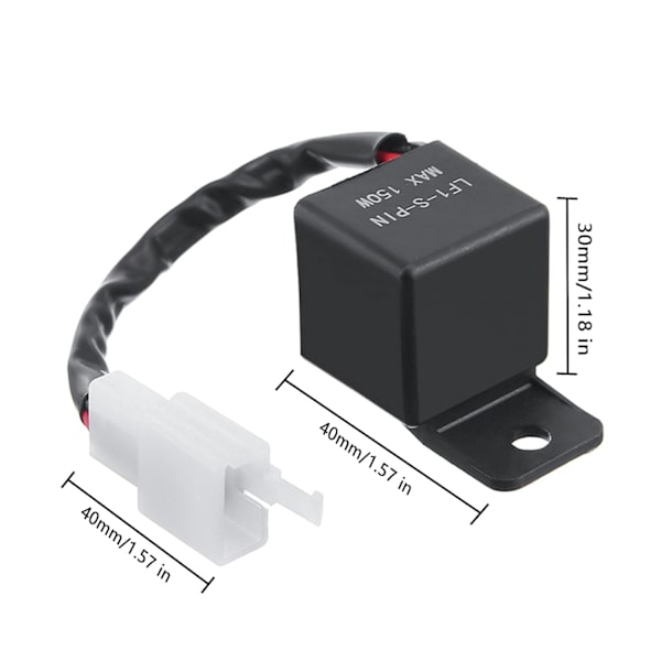 Motorcykel LED Blinkrelais 12V 2-polig LF1-S-PIN Max 150W 12 Volt