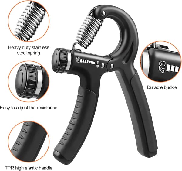 Grip, Justerbar grep for underarm og håndledd, 5-60 kg, Bodyb