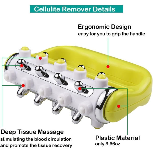 Cellulite Massager Fascia Release og Muskelmassage Roller Mini Trigger Point Dyb Vævs Myofascial Release Tool Krop