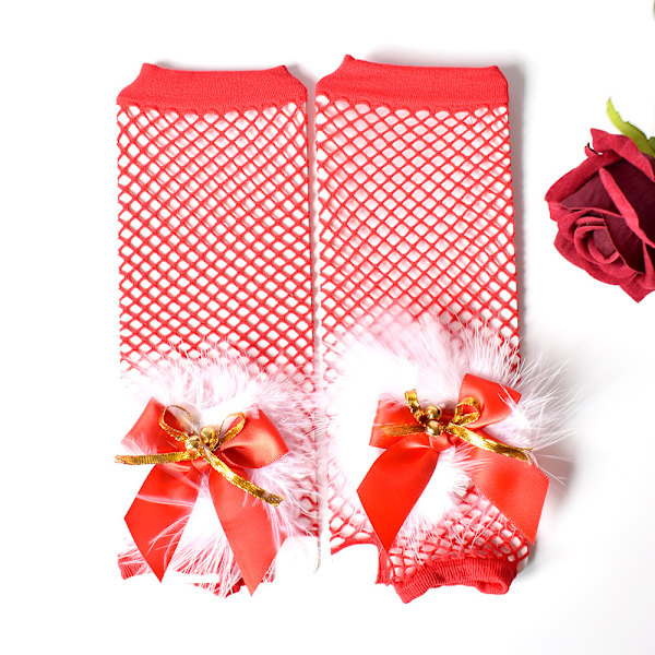 2 par julstrumpor med fisknätdesign för jul
