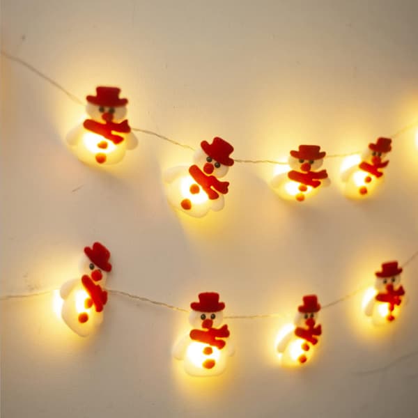 Snemand Juletræ LED Garland Lysstreng Julepynt