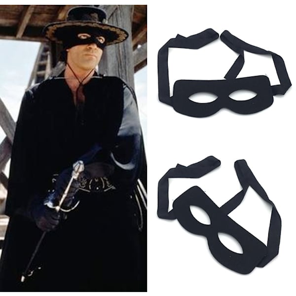 4 Halloweenmasker Zorro ögonbindel COS cosplay Zorro halvmask