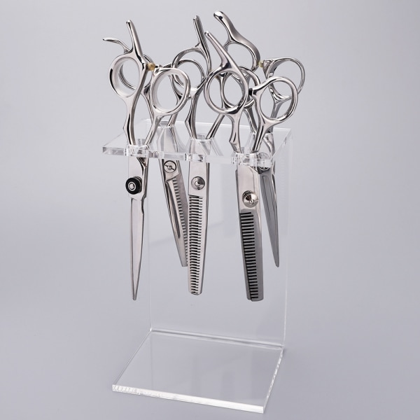Klar Akryl Saks Holder 5 Huller Skrivebord Frisør Com DXGHC