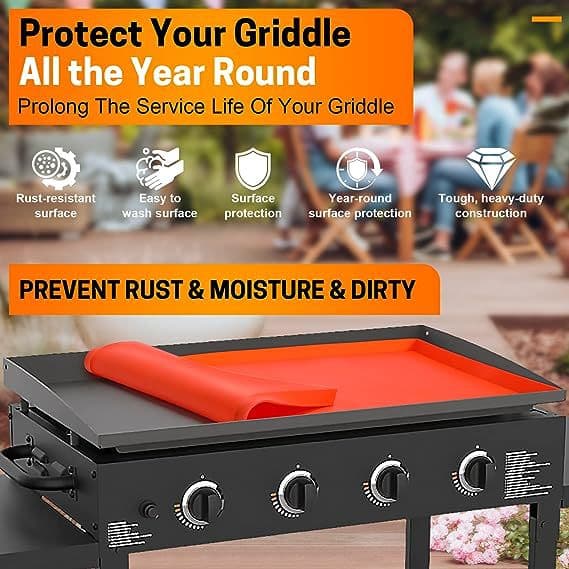 Heavy Duty silikoneplade til 22\" Blackstone grilltilbehør grillmåtte, genanvendelig grillmåtte passer til Blac